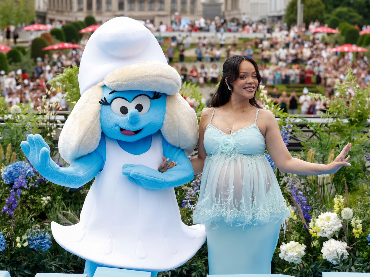 Why is Rihanna in Belgium this weekend? Hint: Smurfs